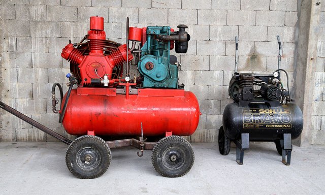 Compressores e equipamentos da estrutura